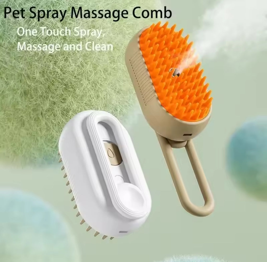 Steamy pet brush