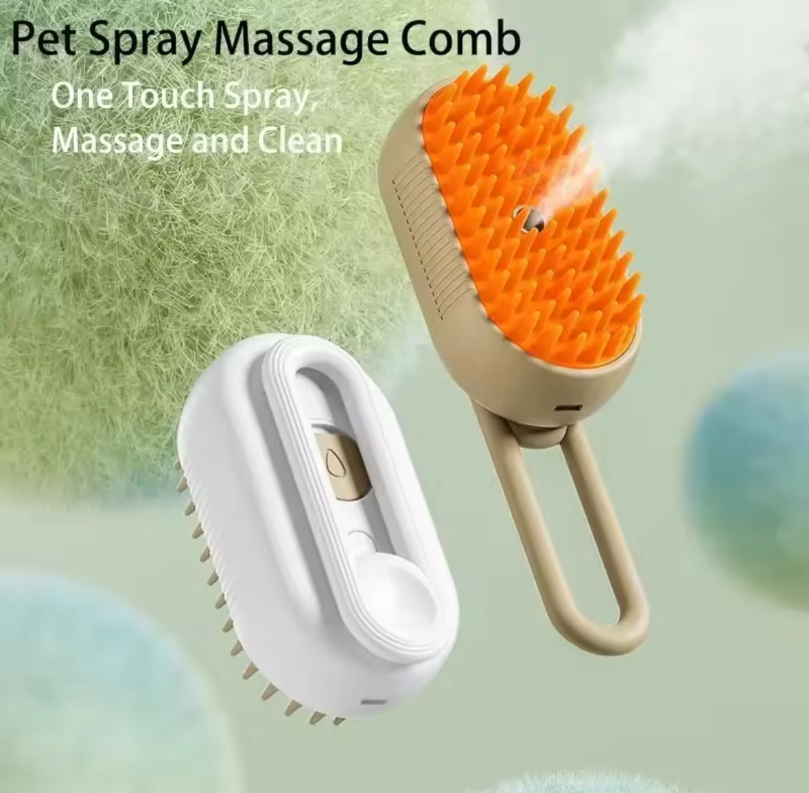 Steamy pet brush