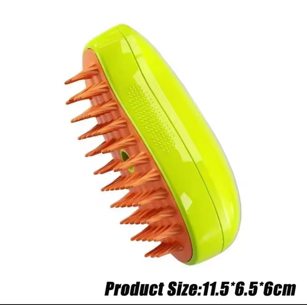 Steamy pet brush