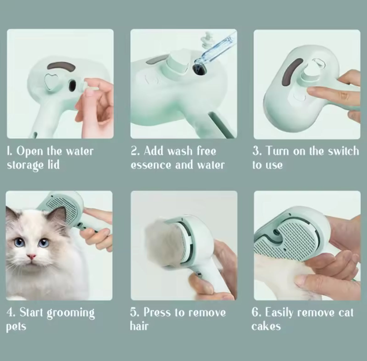 Pet steam brush 2.0