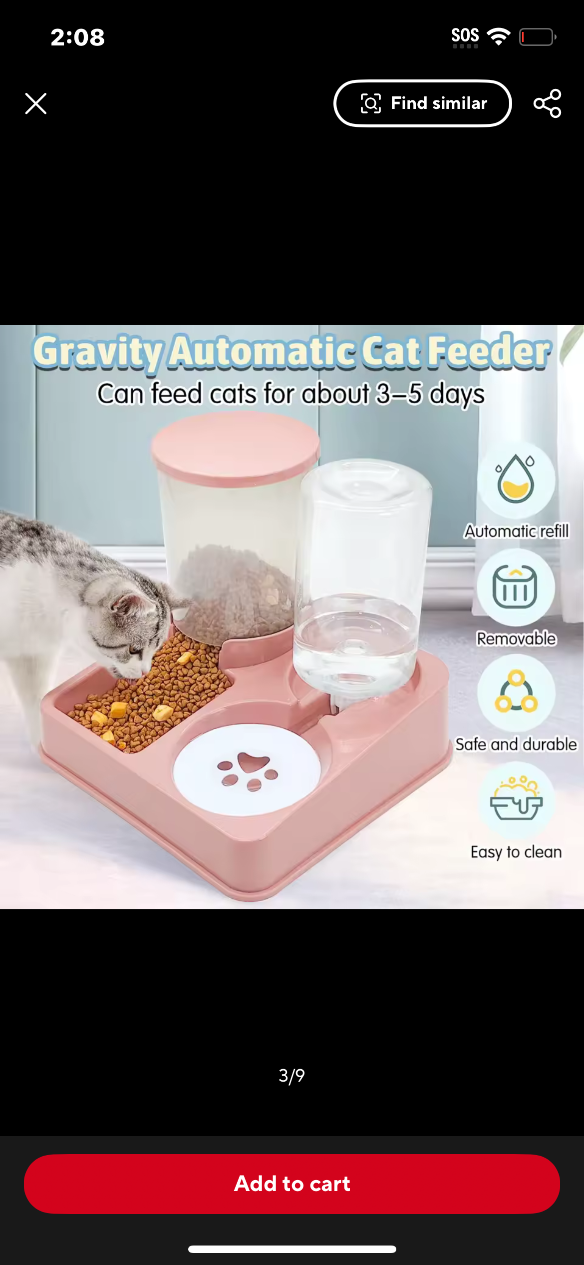 2 in 1 food & water dispenser for pets